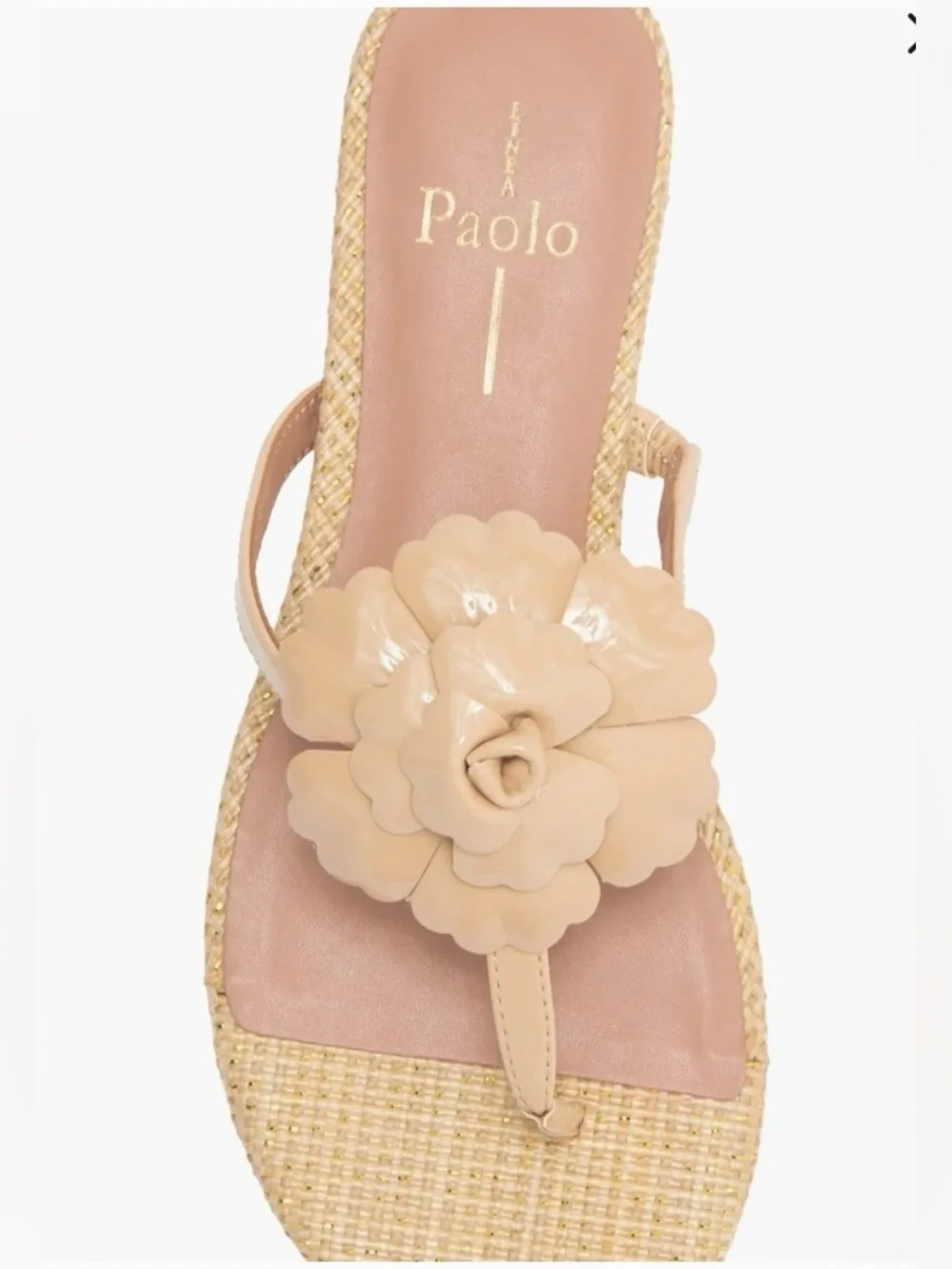 Linea Paolo Laurel Flower Sandal ~ Nude Size 10